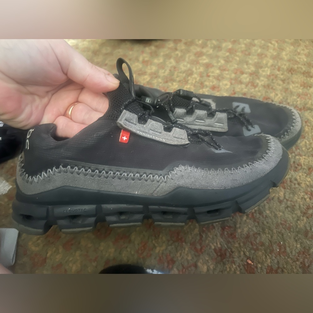 On athletic shoes